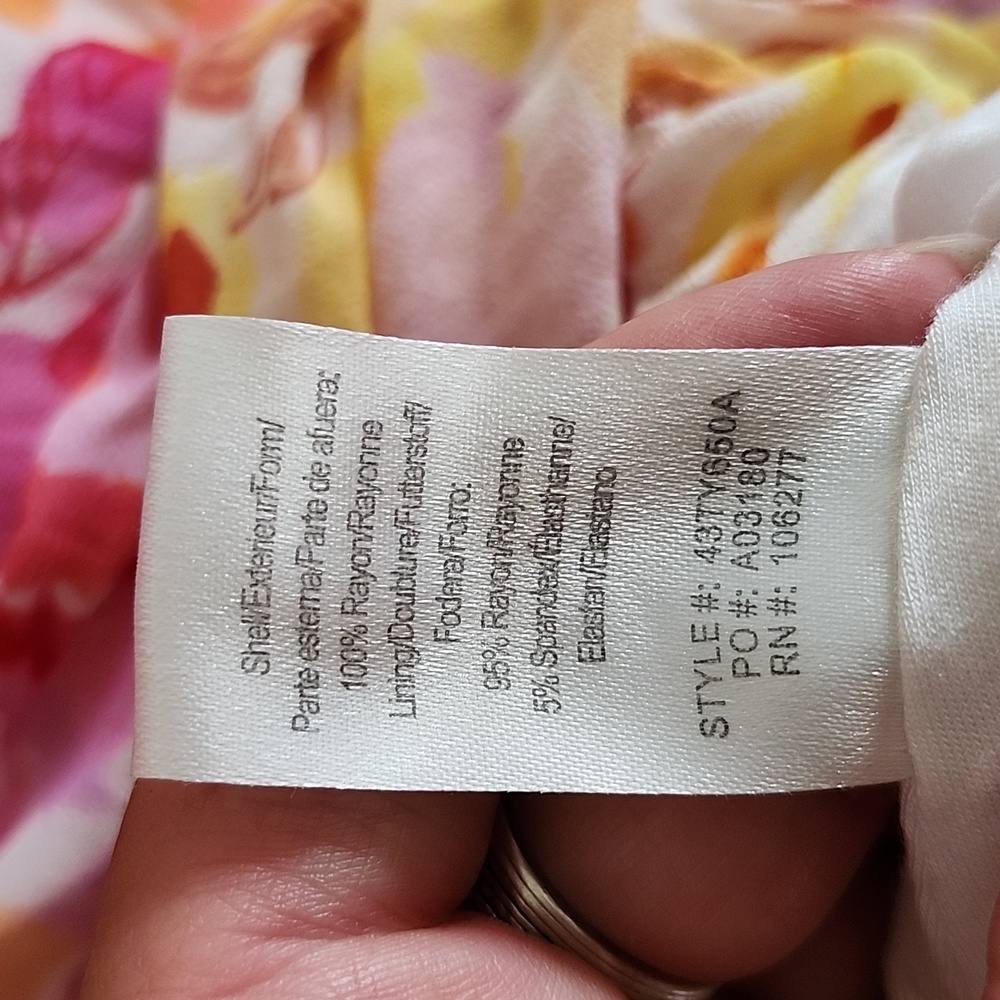Hale Bob Floral Ruffle Detail Multicolor Ruffled Mini Dress Womens Large - Picture 4 of 6